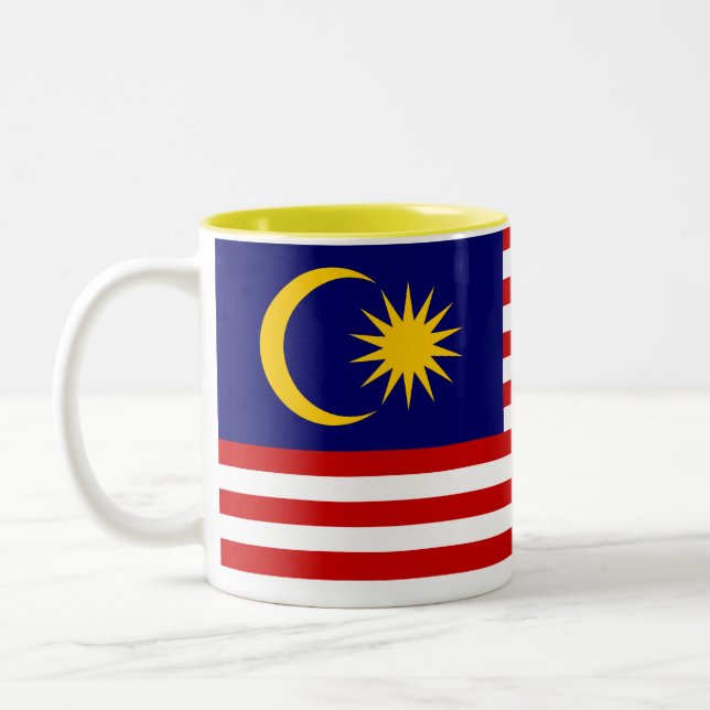 Taza Bicolor Bandera de Malasia (Izquierda)