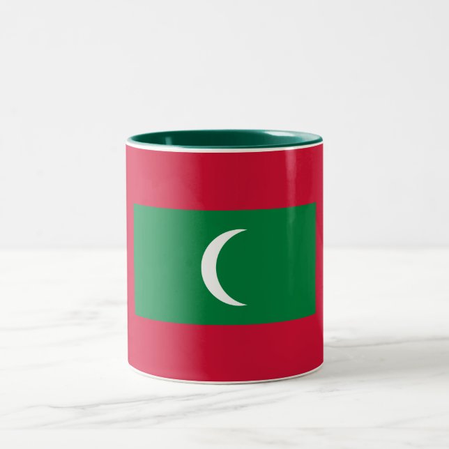 Taza Bicolor Bandera de Maldivas (Centro)
