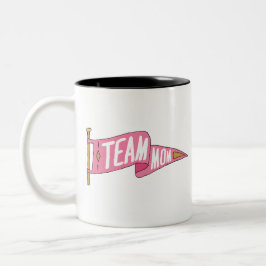 Taza Bicolor Bandera de mamá del equipo de mamá del escuadrón d