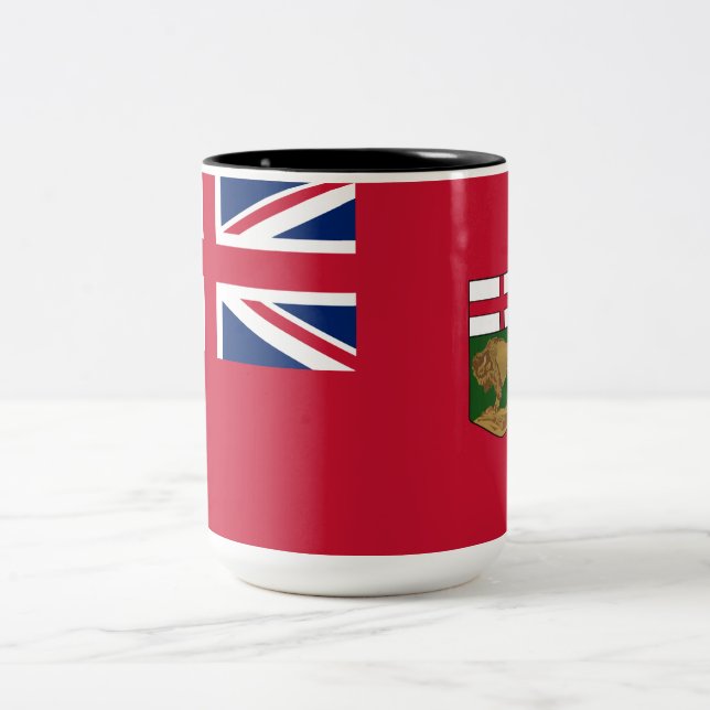 Taza Bicolor Bandera de Manitoba (Centro)