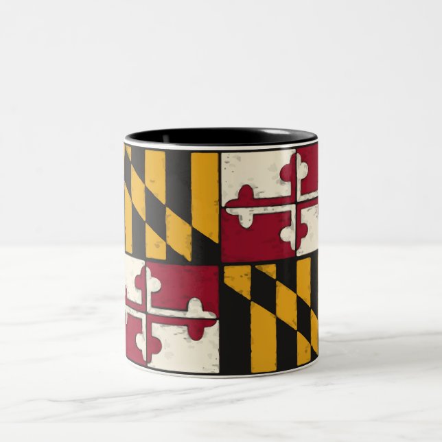 Taza Bicolor Bandera de Maryland (Centro)