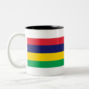 Taza Bicolor Bandera de Mauricio