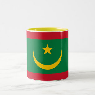 Taza Bicolor Bandera de Mauritania