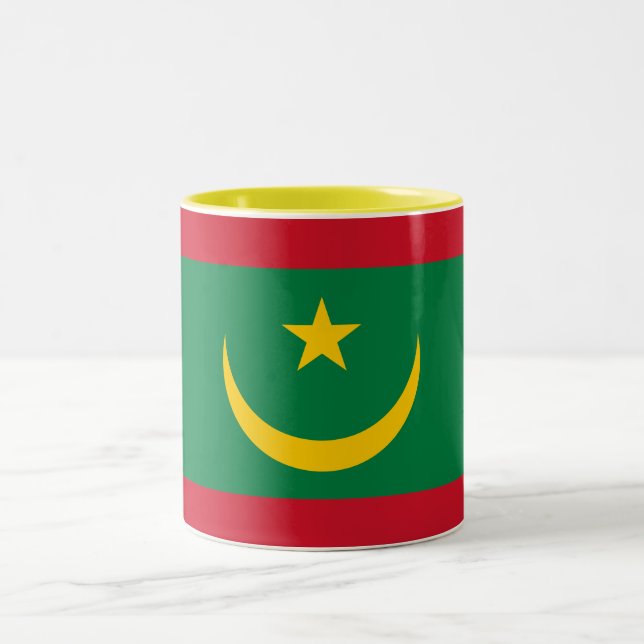 Taza Bicolor Bandera de Mauritania (Centro)