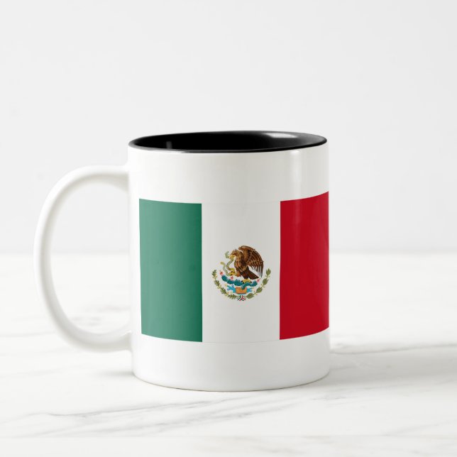 Taza Bicolor Bandera de México (Izquierda)