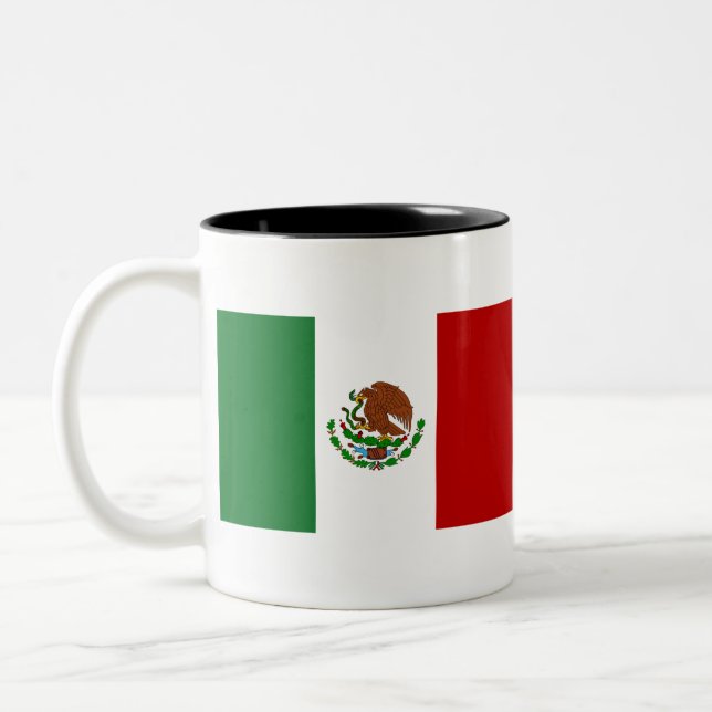 Taza Bicolor Bandera de México (Izquierda)