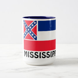 Taza Bicolor bandera de Mississippi
