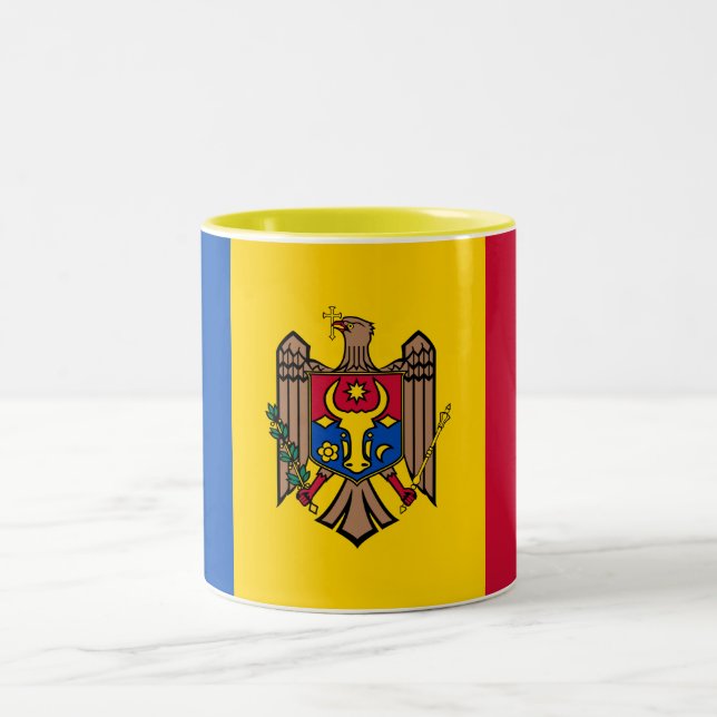 Taza Bicolor Bandera de Moldavia (Centro)