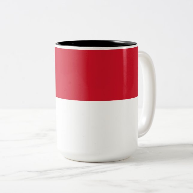 Taza Bicolor Bandera de Mónaco (Anverso derecho)