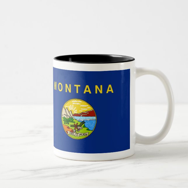 Taza Bicolor Bandera de Montana (Derecha)