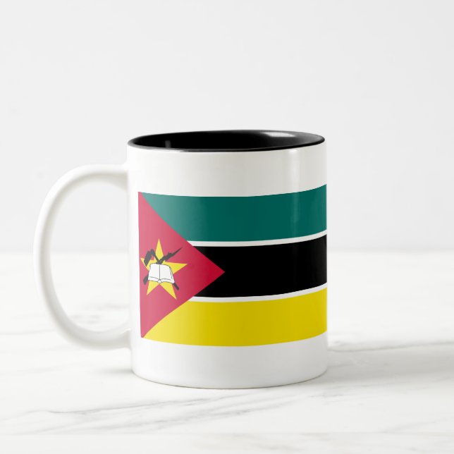Taza Bicolor Bandera de Mozambique (Izquierda)