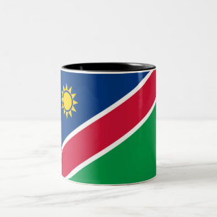Taza Bicolor Bandera de Namibia (África meridional)