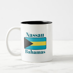Taza Bicolor Bandera de Nassau Bahamas