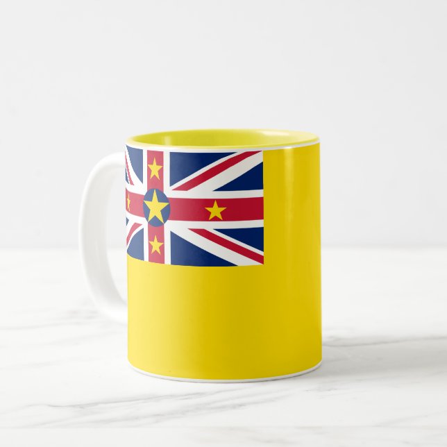 Taza Bicolor Bandera de Niue (Anverso izquierdo)