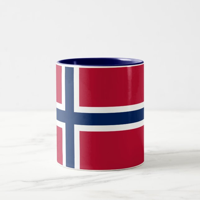 Taza Bicolor Bandera de Noruega (Centro)