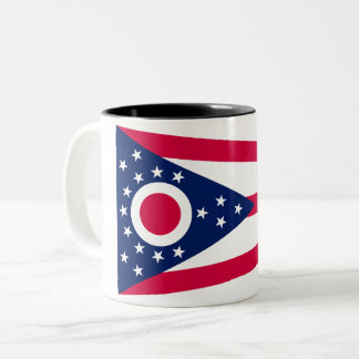 Taza Bicolor Bandera de Ohio: El cartel del estado de Buckeye