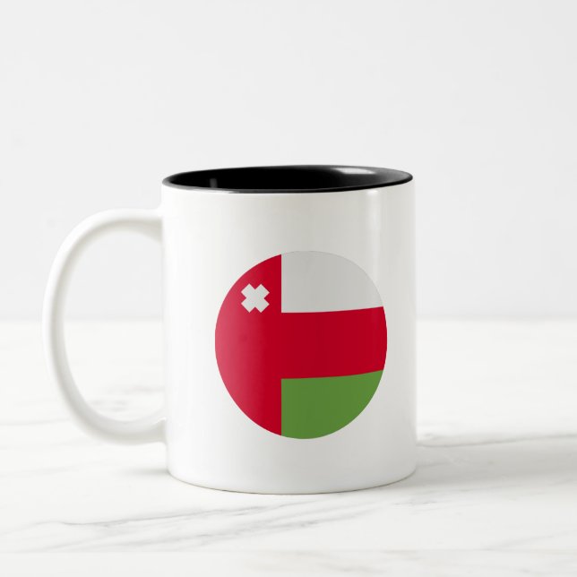 Taza Bicolor Bandera de Omán (Izquierda)
