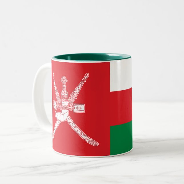Taza Bicolor Bandera de Omán (Anverso izquierdo)