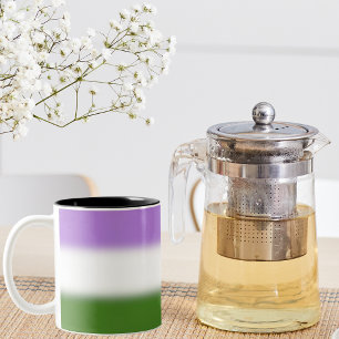 Taza Bicolor Bandera de orgullo Genderqueer Gradiente – Bandera