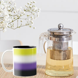 Taza Bicolor Bandera de Orgullo No Binario Gradiente – Bandera 