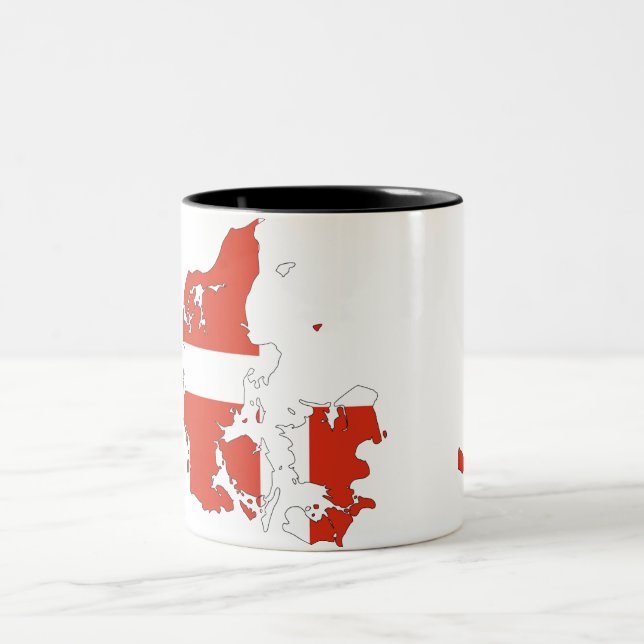 Taza Bicolor Bandera de país danesa (Centro)