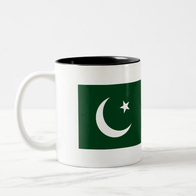 Taza Bicolor Bandera de Pakistán (Izquierda)
