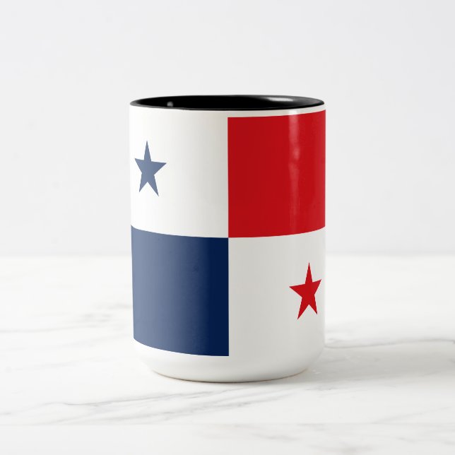 Taza Bicolor Bandera de Panamá (Centro)