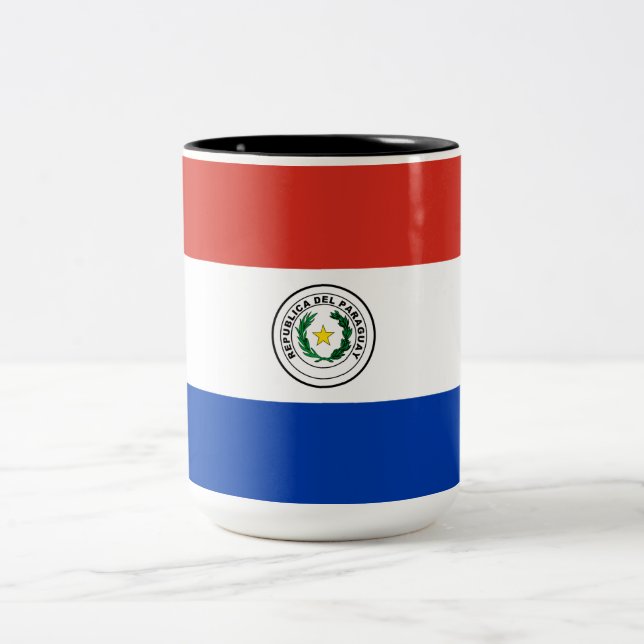 Taza Bicolor Bandera de Paraguay (Centro)