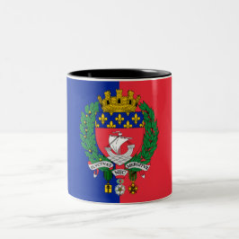Taza Bicolor Bandera de París (Francia)