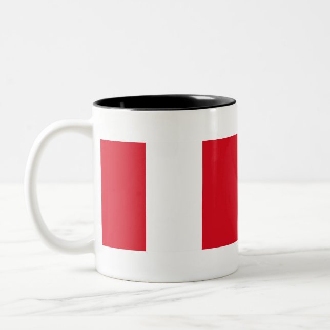 Taza Bicolor Bandera de Perú (Izquierda)