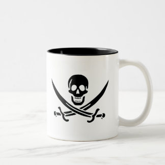 Taza Bicolor Bandera de pirata auténtica de Jack Rackam