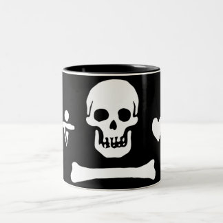 Taza Bicolor Bandera de pirata auténtica del capo de Stede