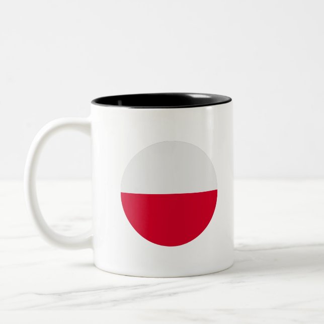 Taza Bicolor Bandera de Polonia (Izquierda)