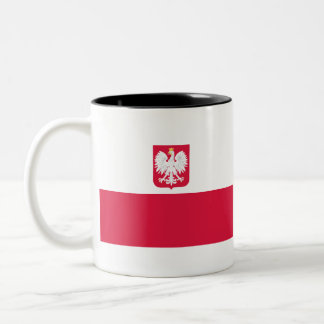 Taza Bicolor Bandera de Polonia (con escudo de armas)