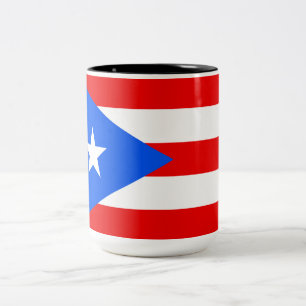 Taza Bicolor Bandera de Puerto Rico