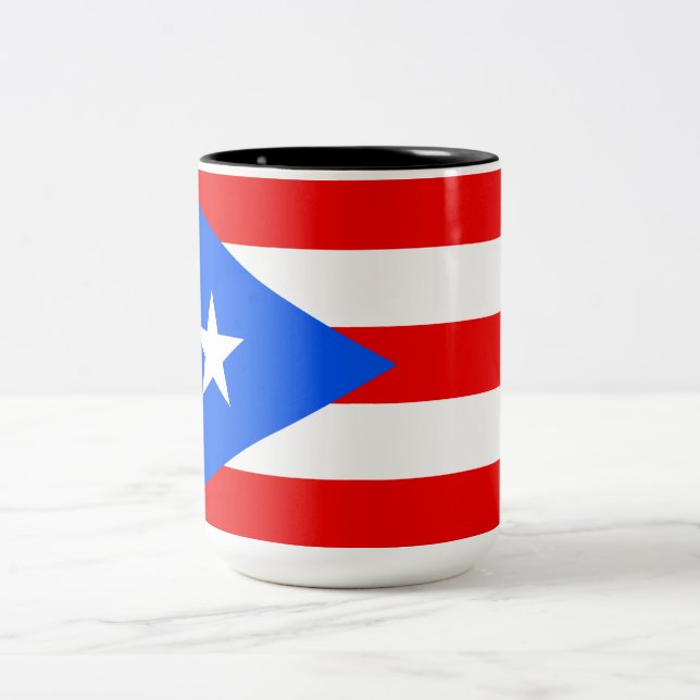 Taza Bicolor Bandera de Puerto Rico (Centro)