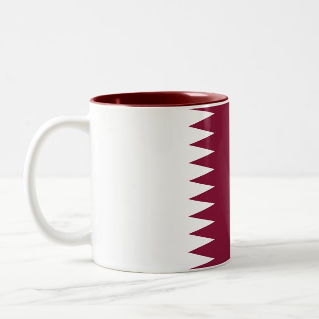 Taza Bicolor Bandera de Qatar (Izquierda)