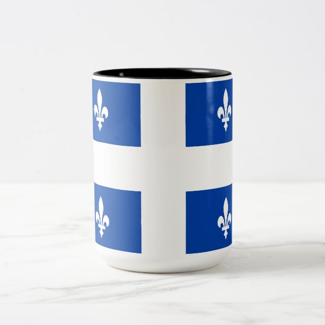 Taza Bicolor Bandera de Quebec (Centro)