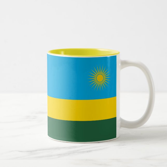 Taza Bicolor Bandera de Ruanda (Derecha)