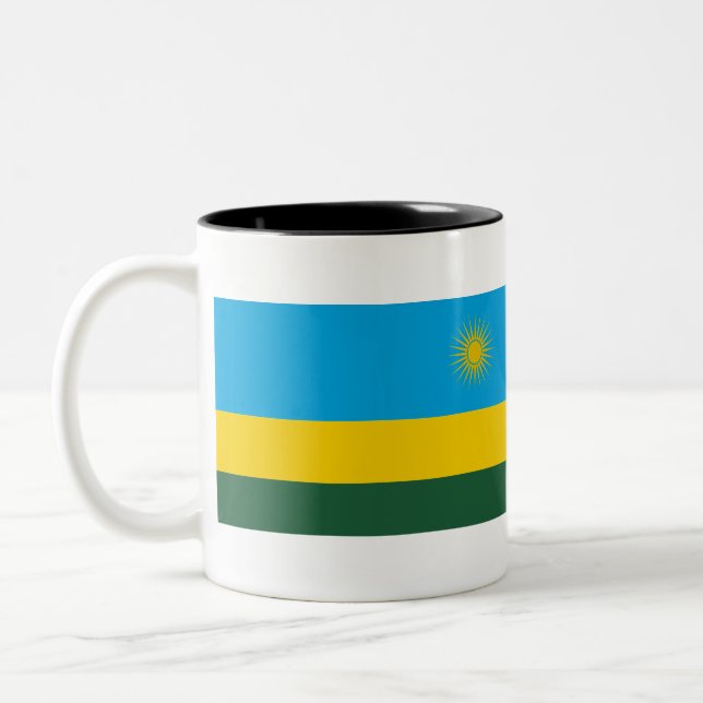 Taza Bicolor Bandera de Ruanda (Izquierda)