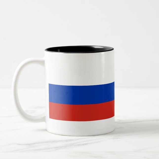 Taza Bicolor Bandera de Rusia (Izquierda)