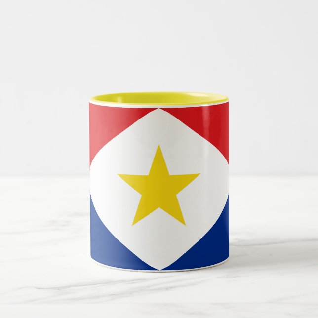 Taza Bicolor Bandera de Saba (Centro)