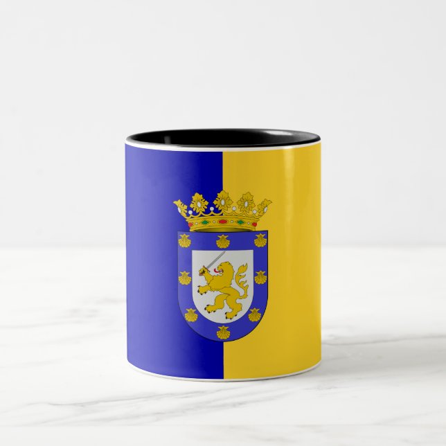 Taza Bicolor Bandera de Santiago (Chile) (Centro)