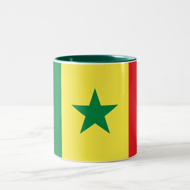 Taza Bicolor Bandera de Senegal (Centro)