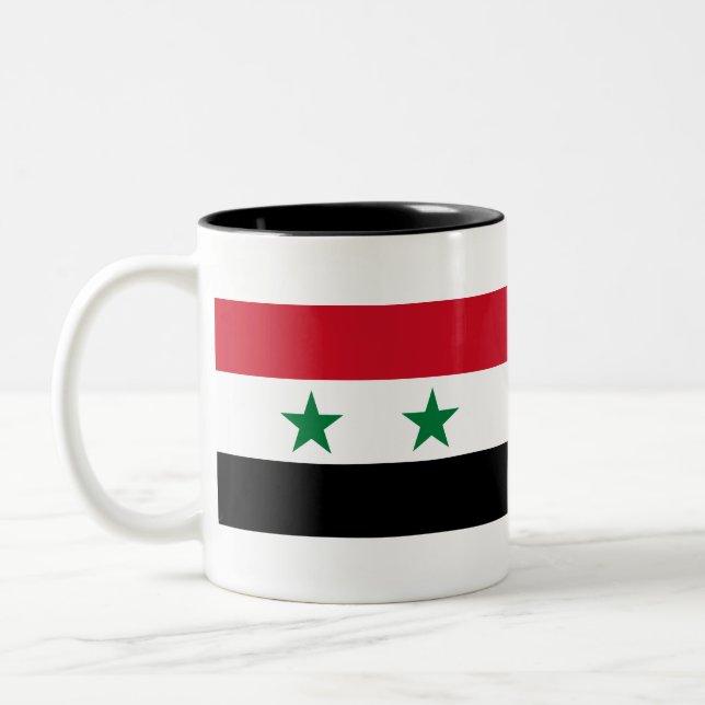 Taza Bicolor Bandera de Siria (Izquierda)