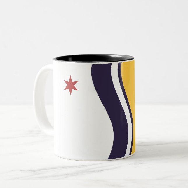 Taza Bicolor Bandera de South Bend (Indiana) (Anverso izquierdo)