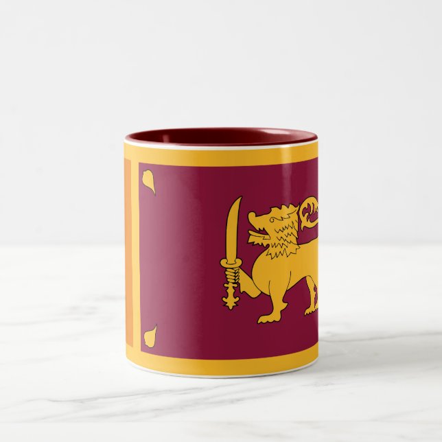 Taza Bicolor Bandera de Sri Lanka (Centro)