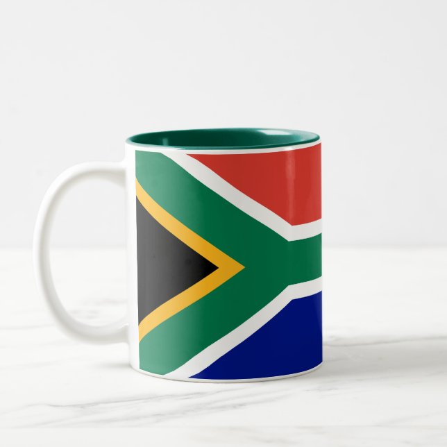 Taza Bicolor Bandera de Sudáfrica (Izquierda)