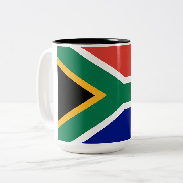 Taza Bicolor Bandera de Sudáfrica (Anverso izquierdo)