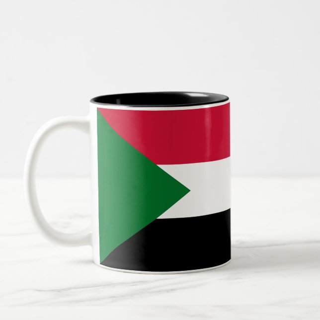 Taza Bicolor Bandera de Sudán (Izquierda)